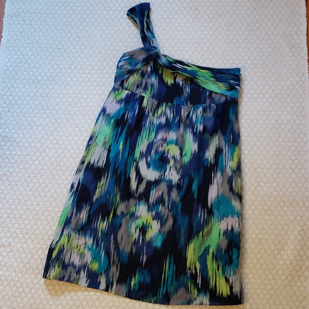 Ann Taylor LOFT One Shoulder Cotton dress sz 6P